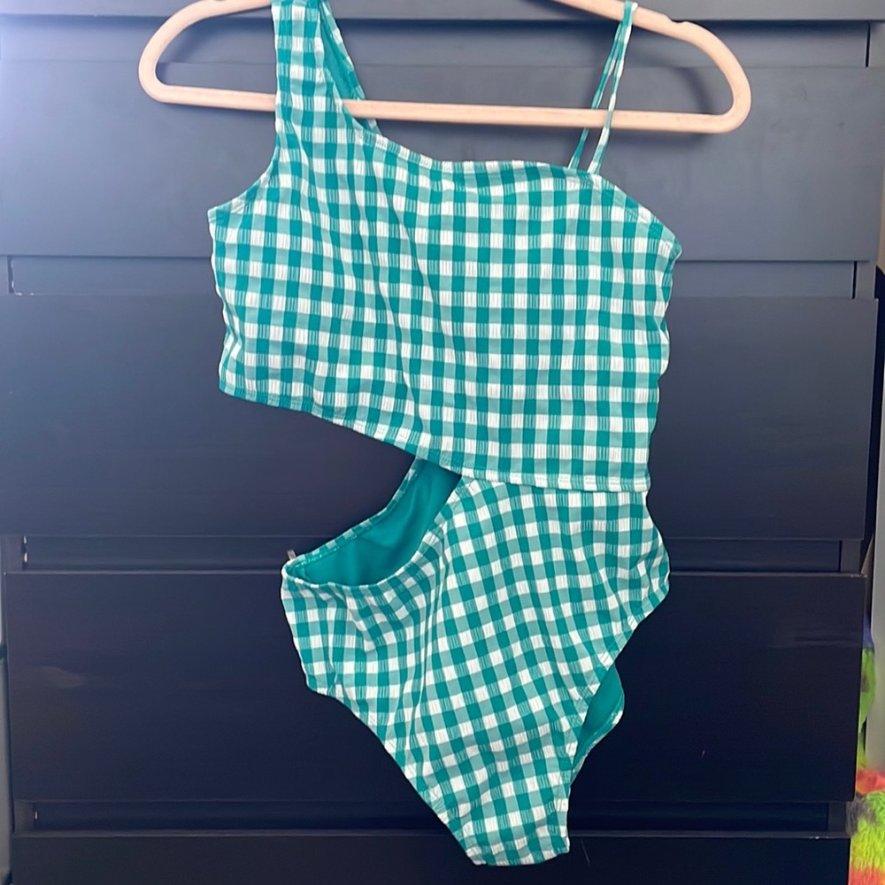 Plaid bathing suit